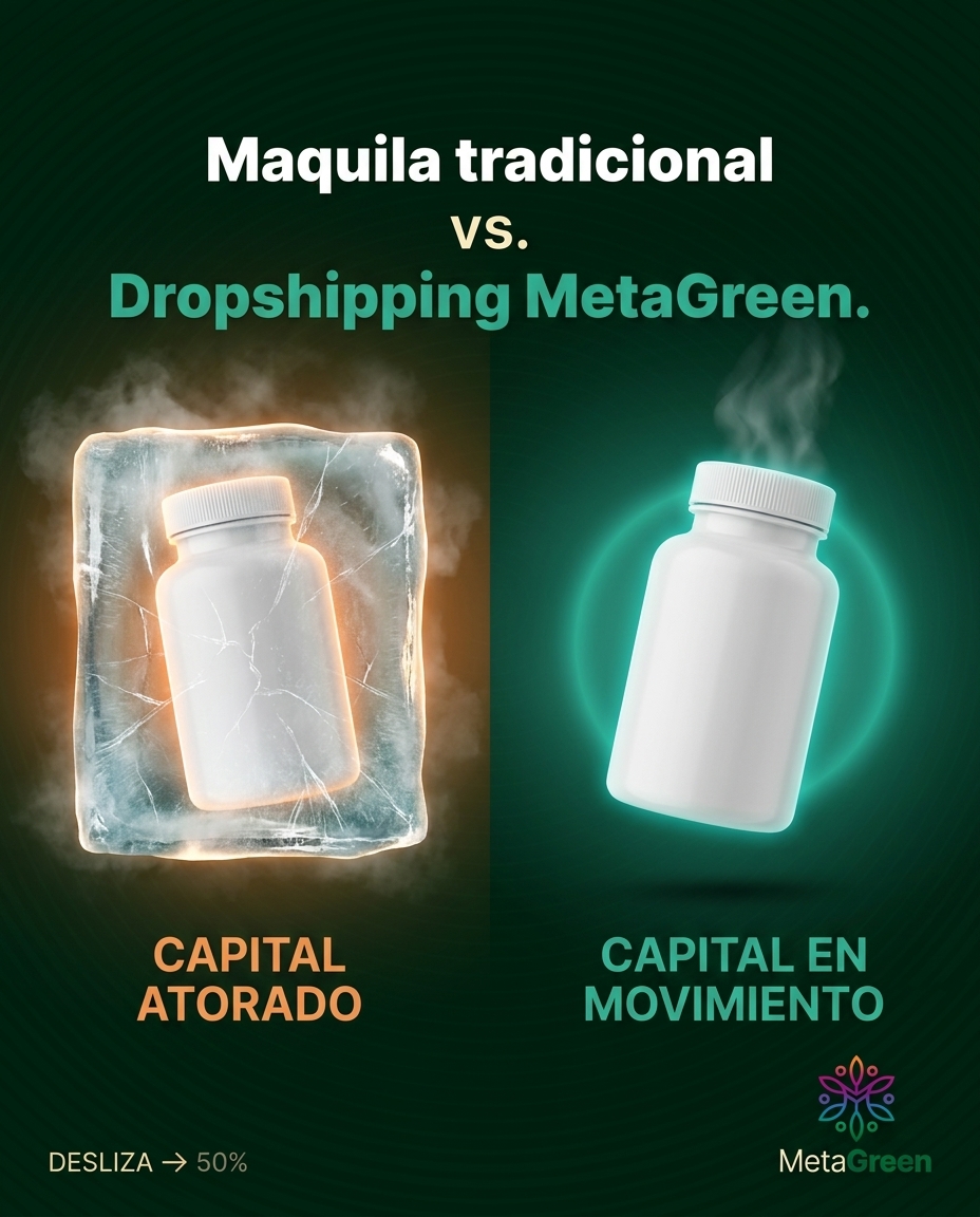 El modelo tradicional de maquila funciona para quien puede dejar capital detenido meses. El que empieza, el que está escalando, o el que qui