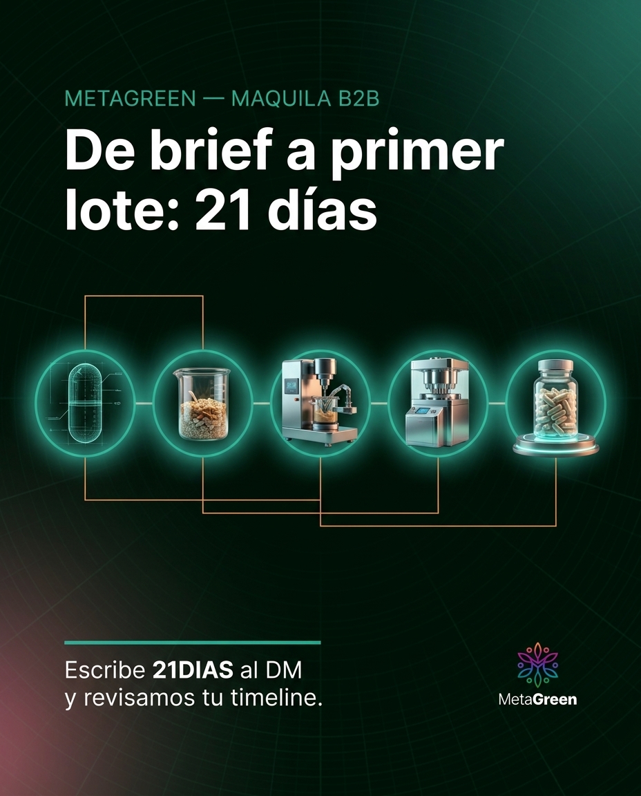 De brief a primer lote: 21 días.