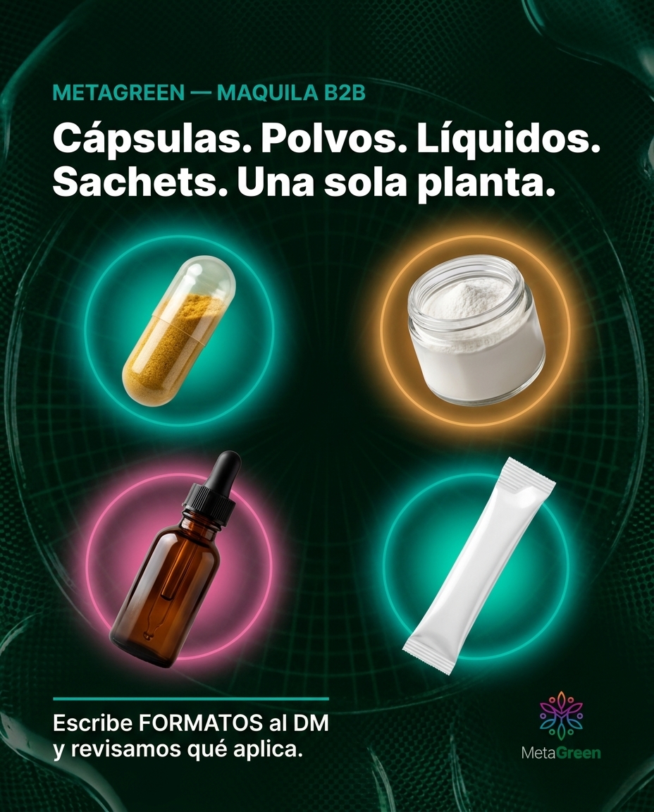 Cápsulas. Polvos. Líquidos. Sachets. Una sola planta.
