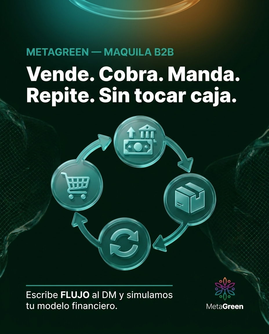 Vende. Cobra. Manda. Repite. Sin tocar caja.